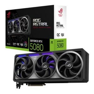 ASUS NVIDIA GeForce RTX 5080 ROG Astral Overclocked Triple Fan 16GB GDDR7 PCIe 5.0 Graphics Card