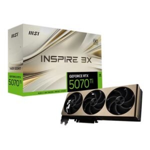 MSI NVIDIA GeForce RTX 5070 Ti INSPIRE 3X PLUS Overclocked Triple Fan 16GB GDDR7 PCIe 5.0 Graphics Card