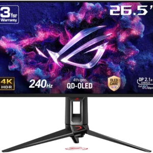 ASUS ROG Swift 27″ 240Hz OLED UHD Gaming Monitor FreeSync Premium Pro & G-Sync Compatible DCI-P3 99%, sRGB 145% ROG Swift OLED PG27UCDM