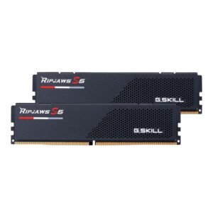 G.Skill Ripjaws S5 64GB (2 x 32GB) DDR5-6000 PC5-48000 CL36 Dual Channel Desktop Memory Kit F5-6000J3636F32GX2-RS5K – Black