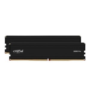 Crucial Pro 64GB (2 x 32GB) DDR5-5600 PC5-44800 CL46 Dual Channel Desktop Memory Kit CP2K32G56C46U5 – Black