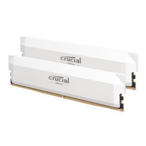 Crucial Pro Overclocking 32GB (2 x 16GB) DDR5-6000 PC5-48000 CL36 Dual Channel Desktop Memory Kit – White